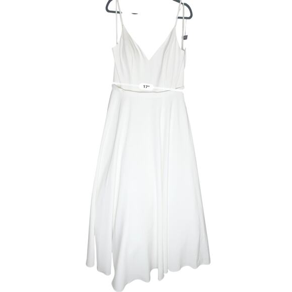 Mac Duggal Ivory Classic Bride Taffeta Ballgown V-neck A-Line Gown sz 12 - Picture 8 of 15